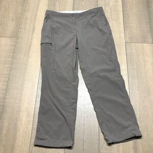 L.L. Bean Pants Womens Size 14P Brown Comfort Trail Nylon Hiking Water Repellent